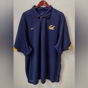 Nike Authentic California Golden Bears Football Coaches Polo Golf Shirt XXL EUC